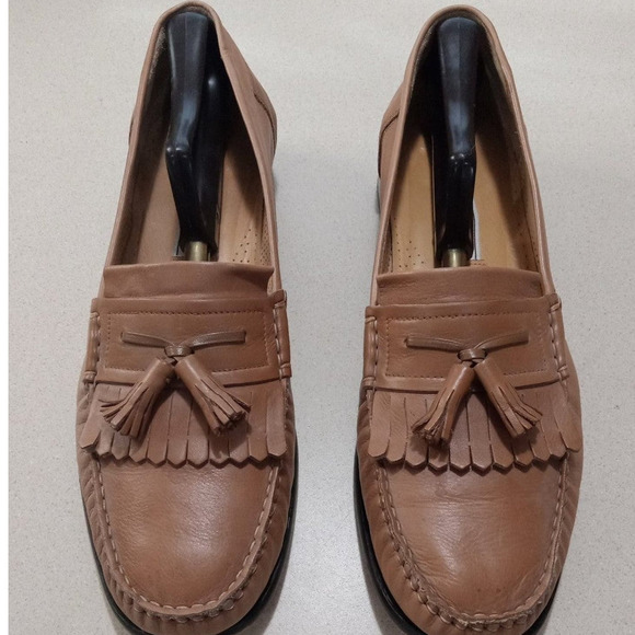 Sandro Moscoloni Men’s Brown Leather Loafer Slip On Shoe Size 10.5